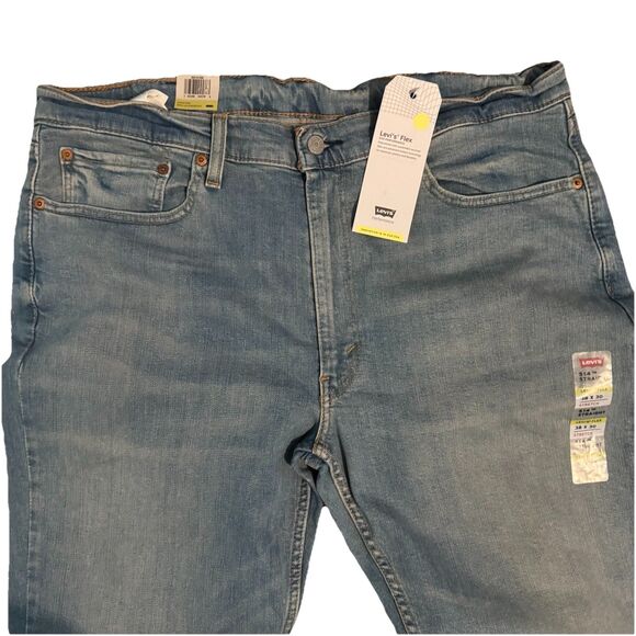 Levi's Other - Levi's 514 Flex Men's Straight Stretch Jeans 38X30 Med Wash W38L30 NWT $70